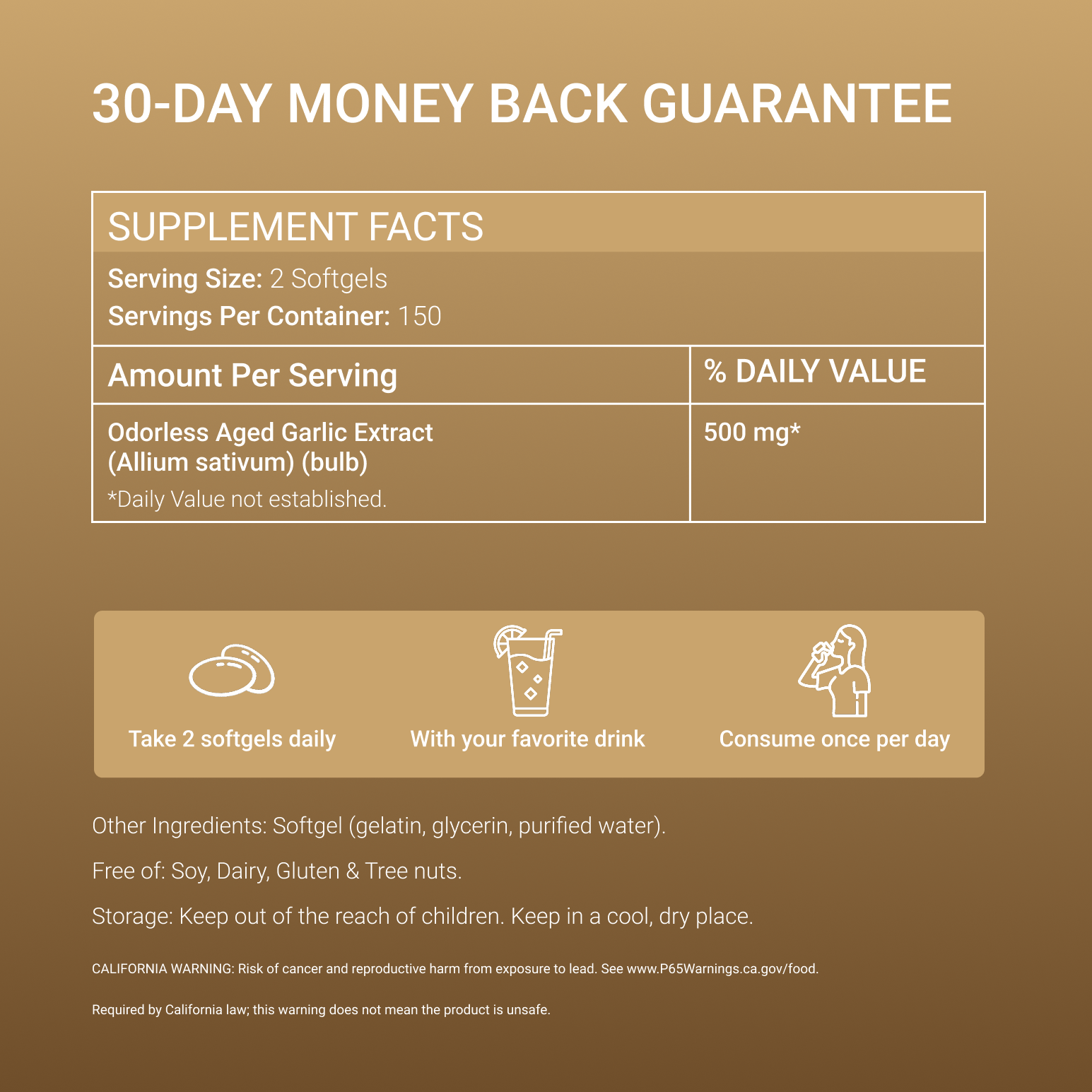 Odorless Aged Garlic Extract, 300 Softgels